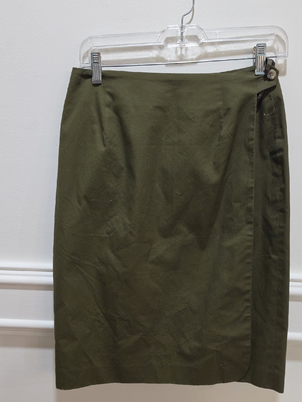 Charter Club Olive Wrap-Front Pencil Skirt